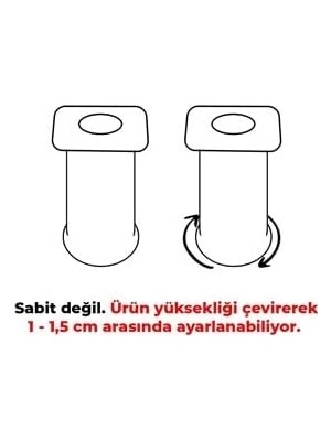 Plastik Ayak 10 cm Beyaz Mobilya Koltuk Dolap Komidin Gardrop Ayağı 2 Adet