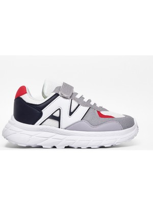 Tonny Black Çocuk Unisex Buz Lacivert Rahat Kalıp Cırtlı Bağcıklı Sneaker