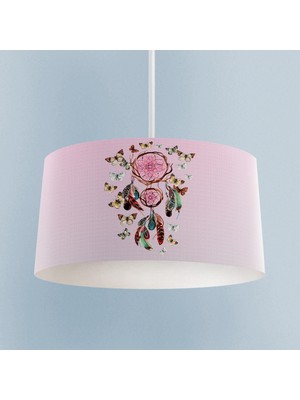 PremiumPort Kelebek Desenli Pembe Bebek ve Çocuk Odası Avizesi