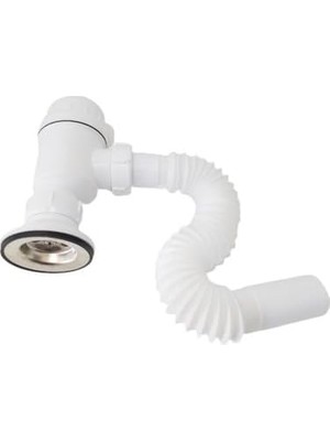 Körüklü Tahliye Taslı Lavabo Evye Sifonu - Depolu Lavabo Evye Gider Borusu