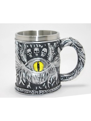 TeknoKapsül Mistik Ejderha Gözü 3D Kabartmalı Paslanmaz Çelik Kupa Bardak ALK4371