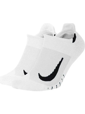 Nike Multiplier Unisex 2'li No Show Antrenman Çorabı Beyaz