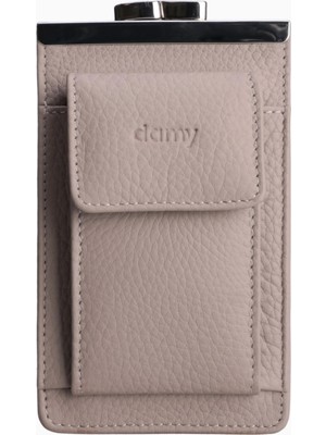 Damy Hakiki Deri Unisex Kartlıklı Sigaralık 701 - Vizon