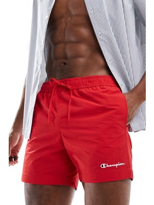 Champion Beach Shorts Erkek Su Itici Mayo Şort Kırmızı
