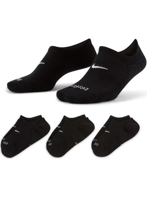 Nike U Nk Everyday Plus Cush Footie Womens Socks Kadın Patik Çorap Siyah