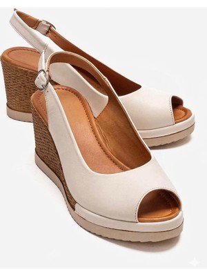 Tarçın Ayakkabı Hakiki Deri Kadın Deri Sandalet TRC108-0500