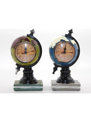 TeknoKapsül Polyester Saatli Dünya Küre ALK2833