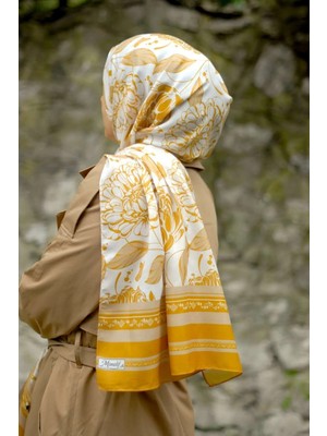 Mimelif Floral Pamuk Vual Desenli Şal