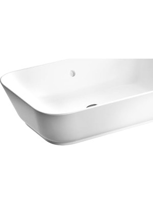 Freedom Books Geo 7425B003-0012 Dikdörtgen Çanak Lavabo, 60 Cm, Beyaz