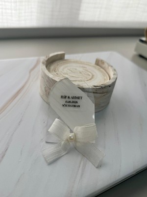 HS Gift And More Kurdeleli Pencere Pleksi Magnet Söz Nişan Nikah Hediyesi 10 Adet