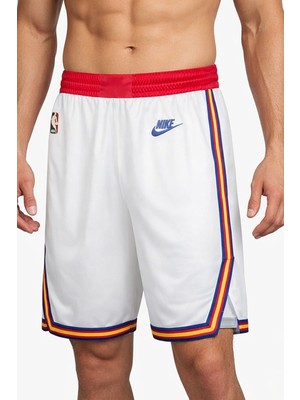 Nike Golden State Warriors Hardwood Basketball Shorts Erkek Basketbol Şortu Beyaz