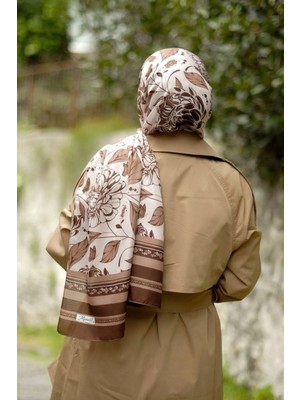 Mimelif Floral Pamuk Vual Desenli Şal