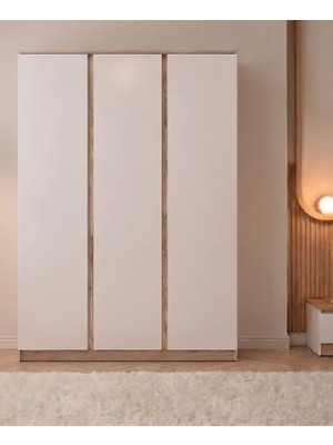 Noiss Home Decor Asel 3 Kapaklı Elbise Dolabı Modern Gardırop Kıyafet Dolabı