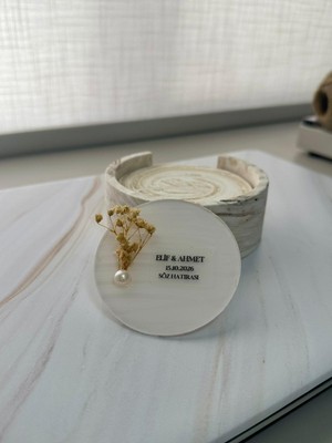 HS Gift And More Yuvarlak Pleksi Magnet Söz Nişan ve Düğün Hediyesi 10 Adet