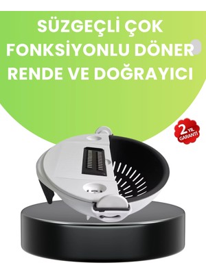 TeknoKapsül Ergonomik Sebze Rendeleyici Süzgeç Hazneli Dilimleyici