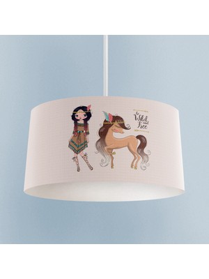 PremiumPort Kızılderili Desenli Bebek ve Çocuk Odası Avizesi, Şık ve Renkli Aydınlatma