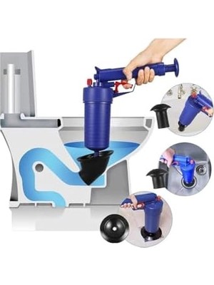 Freedom Books Yüksek Hava Basınçlı Gider Açma Aparatı, Mutfak Lavabo Banyo Tuvalet Klozet Tıkanıklığı Yüksek Hava Basınçlı Gider Açma Drenaj Pompa Makinesi