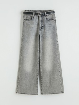 Lcw Karışık Wide Leg Fit Kız Çocuk Jean Pantolon