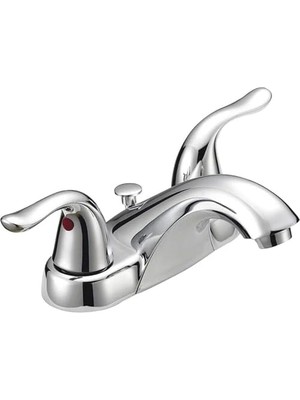 Freedom Books Banyo Bataryası, 2 Kulplu Düşük Ark Lavabo Bataryası, Krom, 10190