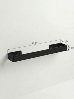 Freedom Books 40 cm Yapışkanlı Havlu Askısı Metal Havluluk Delmeden Montaj Banyo Havlu Askılığı Mutfak Havlu Tutucu Lavabo Yanı Havlu Askısı Siyah Duvar Havluluk (Siyah)