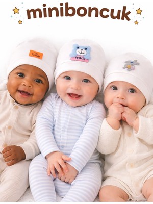 Soft Pamuklu Bebek Beresi – Sevimli Figürlü (3’lü Set)