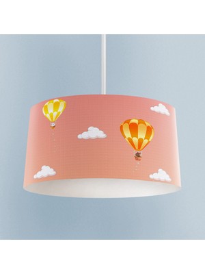 PremiumPort Balon ve Tavşan Desenli Bebek ve Çocuk Odası Avizesi