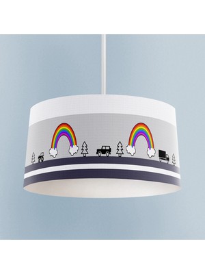 PremiumPort Yol ve Seksek Desenli Bebek ve Çocuk Odası Avizesi, Renkli ve Şirin Tasarım