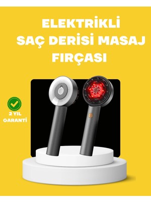 TeknoKapsül LED Teknolojili Elektrikli Saç Masaj Fırçası Mikro Akımlı