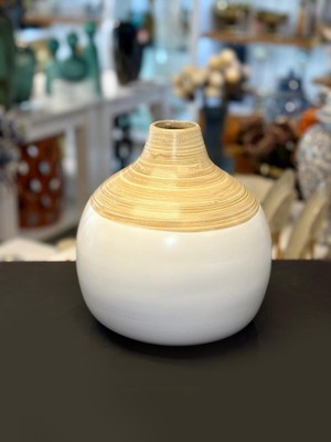 Sever Bambu Beyaz Vazo 13X24CM