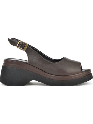 Tarçın Ayakkabı Hakiki Deri Kadın Deri Sandalet TRC108-64003