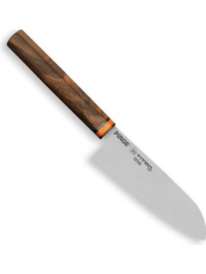 TeknoKapsül 12105 Titan East Santoku Şef Bıçağı 16 cm - Ceviz Sap