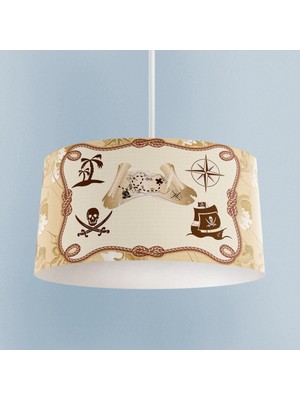 PremiumPort Korsan Kuru Kafa Çerçeveli Bebek ve Çocuk Odası Avizesi