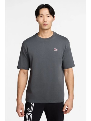 Nike Jordan Mens Tee Grafik Baskılı Erkek Tişört Gri
