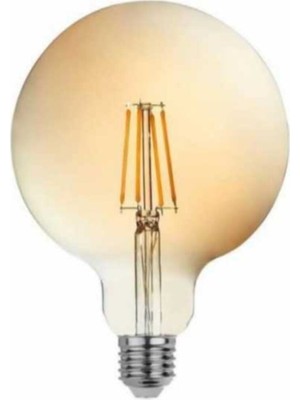 PremiumPort Edison 6W Rustik LED Bay G125 Ampul, Sıcak ve Şık Aydınlatma Sağlar