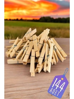 Pileli Store Turk Ahşap Mandal Seti 144 Adet 71