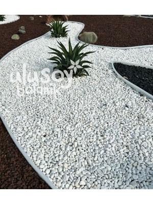 Ulusoy Botanik Dolomit Taş - Dekoratif Beyaz Taş - Bahçe Dekor / Bahçe Peyzaj / Saksı Teraryum Akvaryum Taşı / 2-4 cm / 20 kg