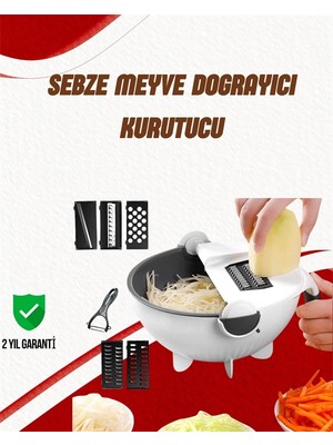 TeknoKapsül Süzgeçli Çok Fonksiyonlu Döner Rende Doğrayıcı