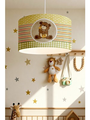 PremiumPort Renkli Ayıcık ve Zürafa Desenli Çocuk Odası Avizesi