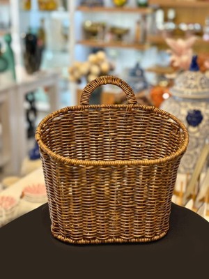 Sever Kahverengi Sentetik Rattan Askılı Sepet 21X11X27CM