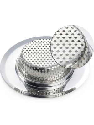Freedom Books 11.5cm Paslanmaz Çelik Evye Süzgeci, Tıkanma Önleyici Metal Lavabo Filtresi, Mutfak Lavabo Gider Süzgeci, Kolay Temizlenir