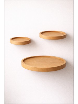 Orient Design Masif Ahşap Duvar Raf Seti 3'lü - Naturel