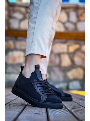 Flamex KB-112  Kuback Siyah Siyah Tabantriko Bağcıklı  Günlük Erkek  Ayakkabı