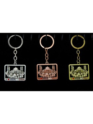 Elektronikçim Metal Ayasofya Anahtarlık Kare Tasarım