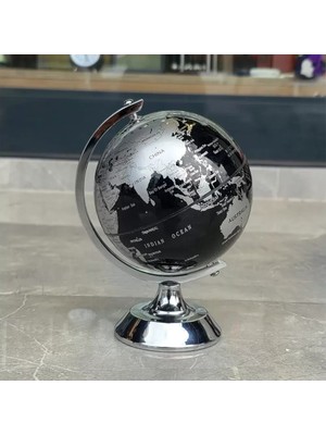 Midas Toptan Home Metal Ayaklı Siyah Dünya Küresi