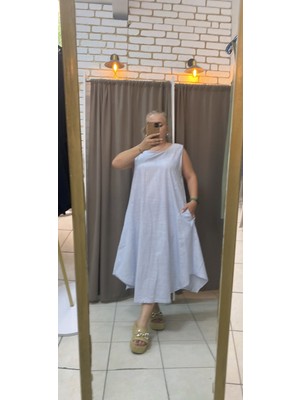 Tuba Toptaş Pamuklu Dokuma Büyük Beden Elbise