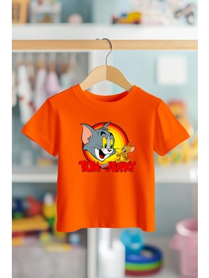 Book OrBook Tom ve Jerry Generic %100 Pamuk Premium Kalite Çocuk Tişörtü (3-12 Yaş)