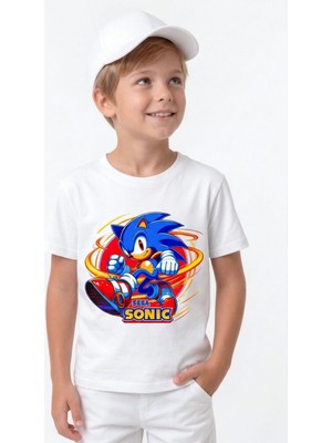 Book OrBook Sonic Sega %100 Pamuk Premium Kalite Çocuk Tişörtü