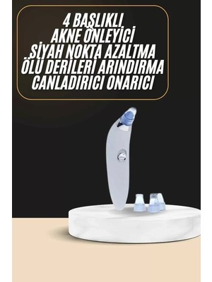 Midas Toptan Home Siyah Nokta Temizleme Cihazı 4 Başlıklı Vakumlu Pilli Ölü Deri Arındırma