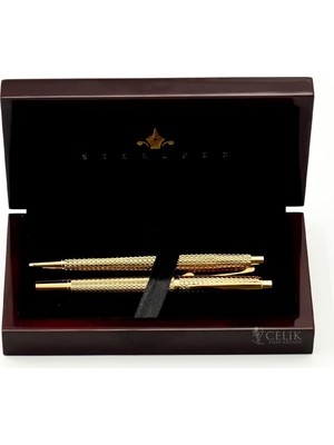 Steelpen World Serisi 273 Gold Dolma Kalem+Tükenmez Kalem Set Seti