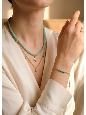 Lumea Mama ✨ Mint Işıltısı Kolye & Bileklik Seti ✨